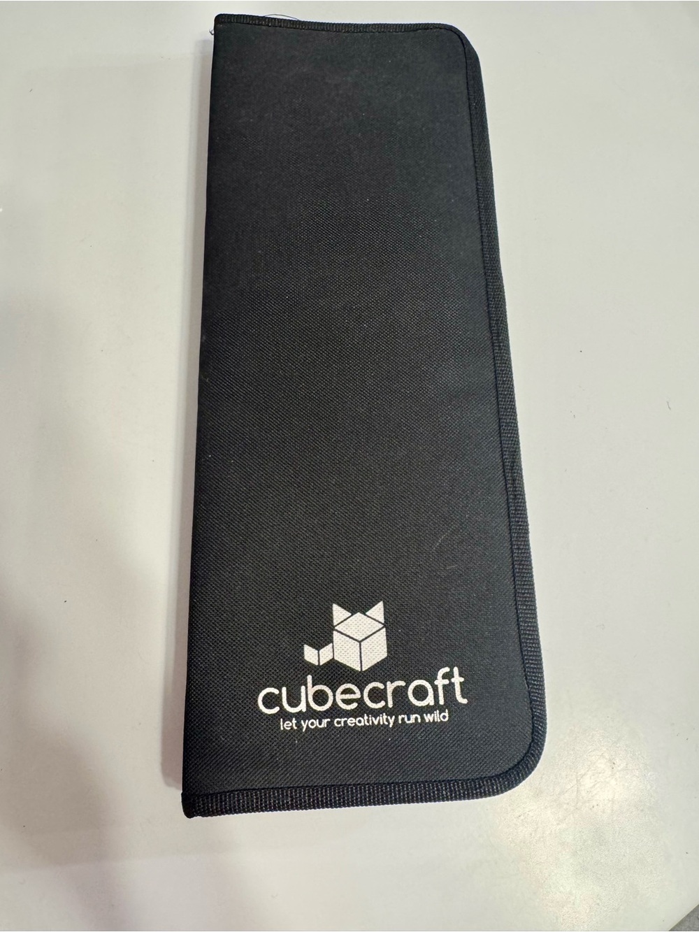Cubecraft Black Zippered Brush & Pencil Case - Home Office Arts & Crafts
